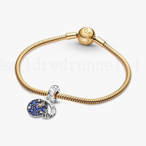 Pandora Santa Claus on the Moon Charm with double pendant - Picture 3 of 4